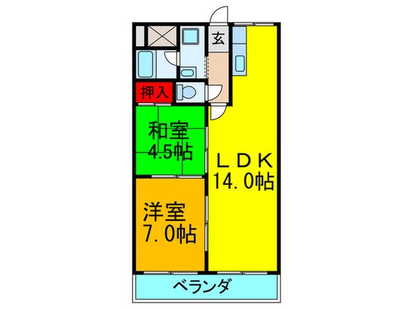 レオパレス香里の物件間取画像